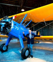 Lieutenant Colonel Herbert Carter, Tuskegee Airman, with PT-17