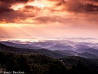 Morning view from Grandfather Mountain, Blue Ridge Mountains, North Carolina
