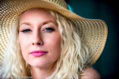 Portrait of a 30 year old blond woman