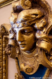 Lyric Theater, detail, face, opera boxes