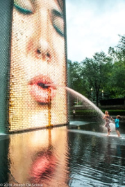 Chicago, Crown Fountain, face, play,  fountain,