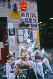 Outpouring of grief at a Firehouse on the upper Eastside, NYC