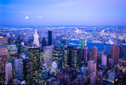 Manhattan Skyline looking northeast from the Empire State Building.