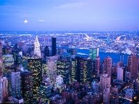 Manhattan Skyline looking northeast from the Empire State Building.