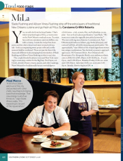 Mila, New Orleans restaurant, Southern Living Magazine, September 2008