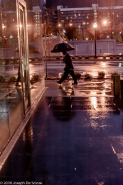 Atlanta, Georgia rainy street scene.