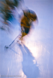 Hockey player at Lasker Rink in Central Park, Shadow Play